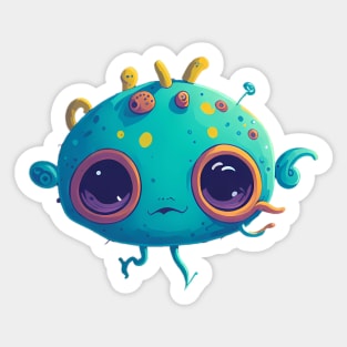 A cute Alien Invasion - The little Alien Collection Sticker